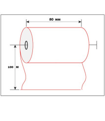 Role termo pentru ATM 80mm x 100m, 55gr/m2